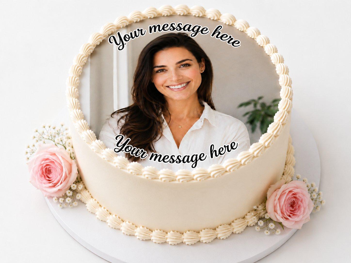Personalised photo toppers for grown-ups