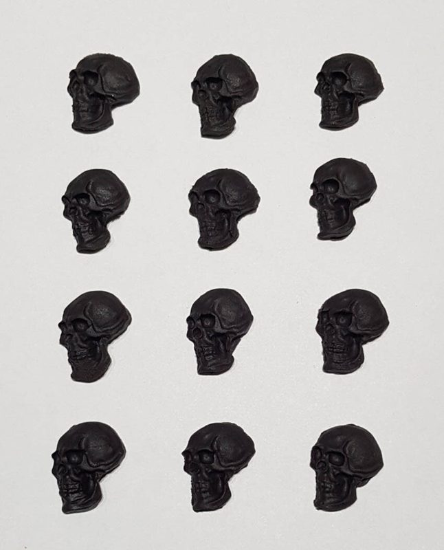 Halloween Skulls Sugar Icing Fondant Edible Cupcake Toppers Cake Decorations ๐